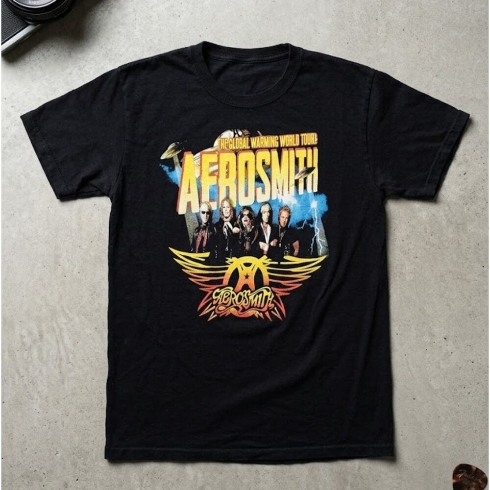 Aerosmith Global Warming World Tour Concert T-Shirt Costa Rica Graphic Men's M